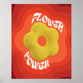 Póster La flor amarilla está diseñada con un tejido único