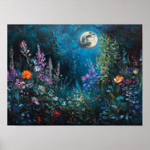 Póster La Flor de la Medianoche: Una Nocturna Luminosa