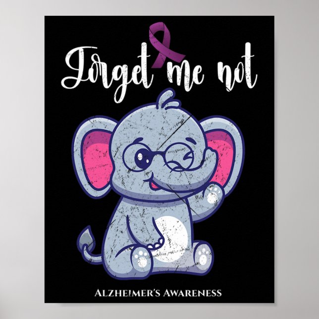 Póster La flor elefante me olvida no Alzheimerheimer Awar (Frente)
