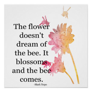 Poster La flor no sueña con la abeja