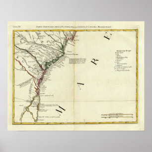 Póster La Florida, Georgia, Carolina del Sur