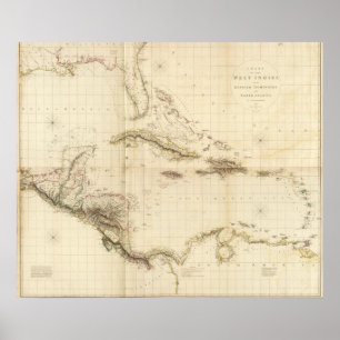 Póster La Florida y las Antillas