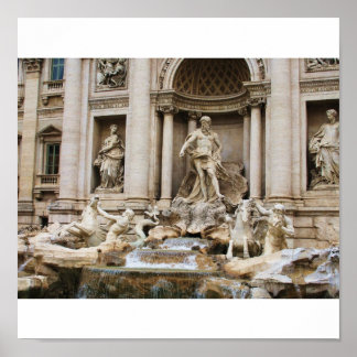 Póster La Fontana di Trevi en la ciudad de Roma