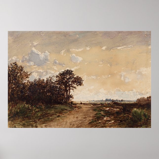 Póster La Forêt De Fontainebleau Aux Environs De Barbizon (Frente)