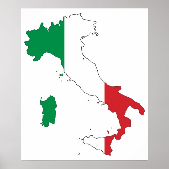 Póster La forma de Italia (Frente)