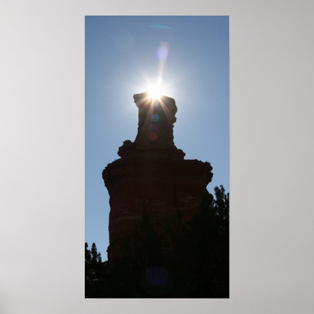 Póster La formación de roca del faro en el cañón de Palo  (Frente)