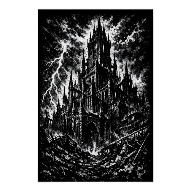 Póster La Fortaleza Negra por BurnsInHell (Anverso)