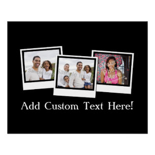 Póster La foto personalizada 3-Photo enmarca color de