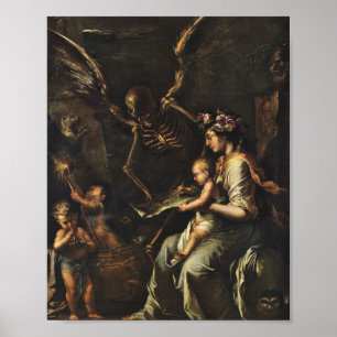 Póster La fragilidad humana - Salvadora Rosa 1656