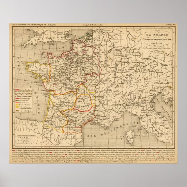 Póster La France 1180 a 1223 (Frente)