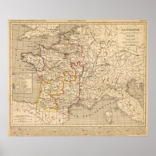 Póster La France 1270 a 1328 (Frente)