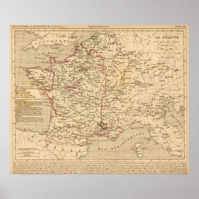 Póster La France 1461 a 1483 (Frente)