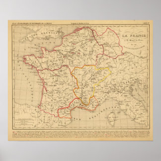 Póster La France a la mort de Clovis en 510