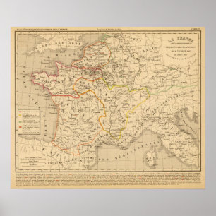 Póster La France apres la mort de Clothaire 1er
