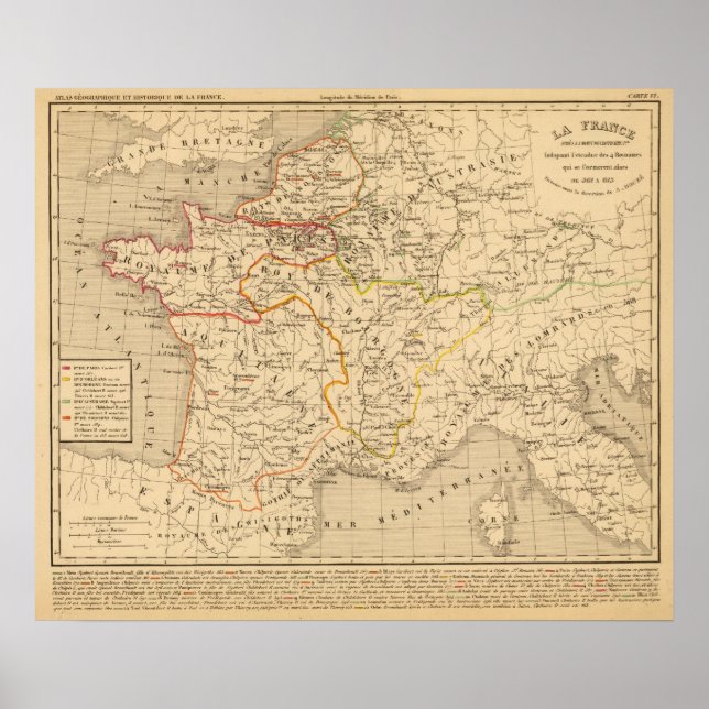 Póster La France apres la mort de Clothaire 1er (Frente)