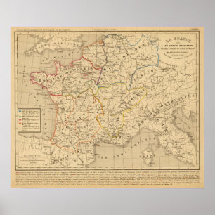 Póster La France sous les enfans de Clovis