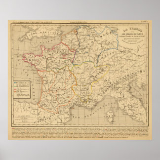 Póster La France sous les enfans de Clovis