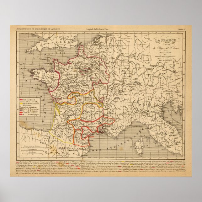 Póster La Francia 1223 a 1270 (Frente)