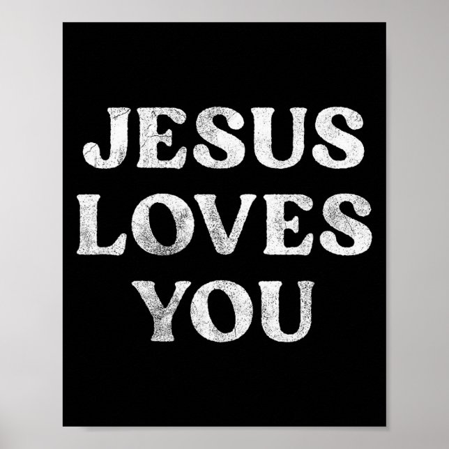 Póster La Frase Jesús Te Ama En Una  (Frente)
