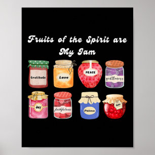 Póster La Fruta Cristiana Del Espíritu Es Mi Jam Bible Re