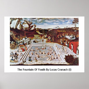 Póster La fuente de la juventud por Lucas Cranach (i)