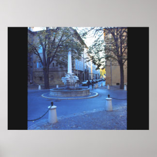 Póster La fuente de los tres delfines