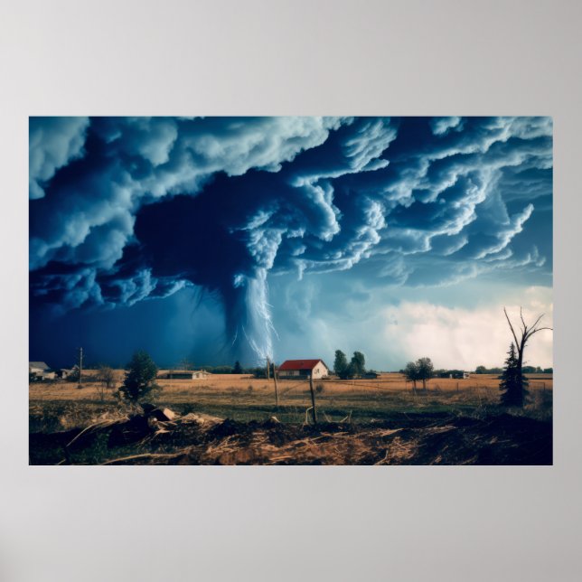 Póster La fuerza de la naturaleza de Tornado desata el de (Frente)