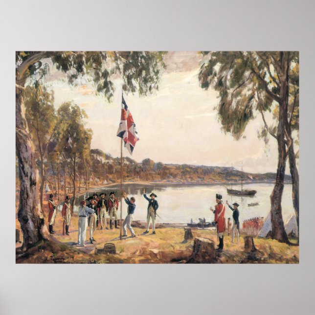 Póster La fundación de Australia, (Frente)