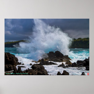 Póster La furia de dios hawaiano del ~ de Kanaloa del