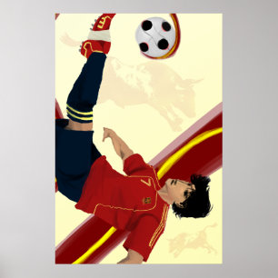 Póster La Furia Roja España 2014 Fútbol por Sarjis
