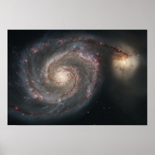 Póster La galaxia de remolinos (M51) y la galaxia conexa