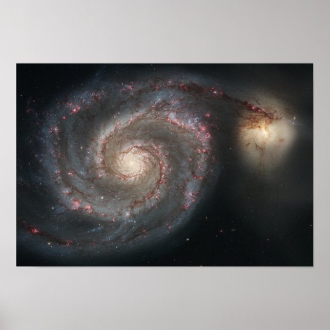 Póster La galaxia de remolinos (M51) y la galaxia conexa (Frente)