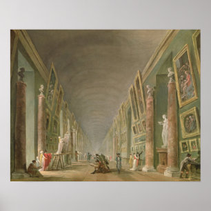 Póster La galería magnífica del Louvre