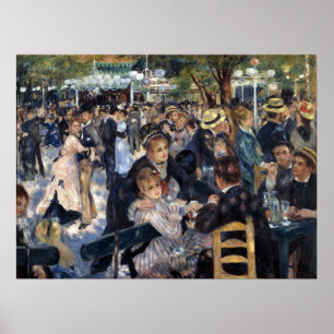 Póster La Galette de Le Moulin de Pedro Auguste Renoir