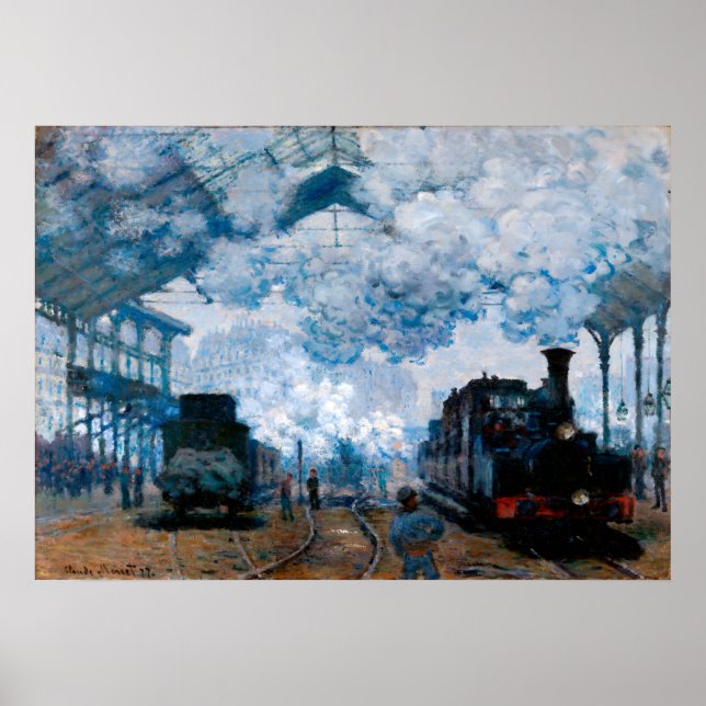 Póster La Gare Saint-Lazare de Claude Monet (Frente)