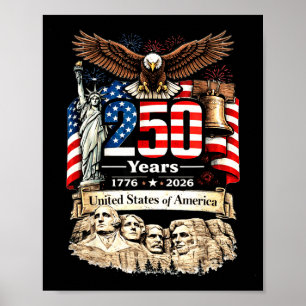 Póster La gente 250 años de libertad 4 de julio