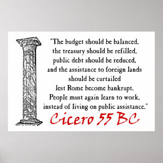 Póster La gente debe trabajar - Cicero