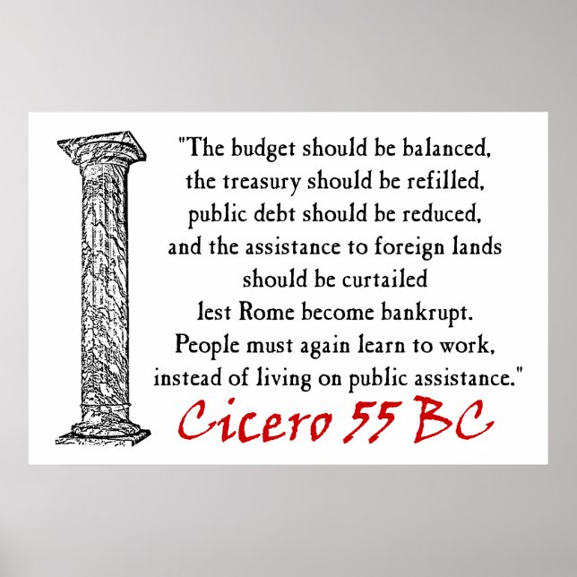 Póster La gente debe trabajar - Cicero (Frente)