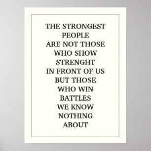 PÓSTER LA GENTE DEL THE STRONGEST NO ES ESA WHO MUESTRA