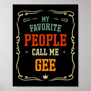 Póster La gente favorita me llama Gee Día del Padre