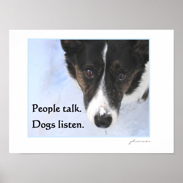 Póster La gente habla - los perros escuchan (Frente)