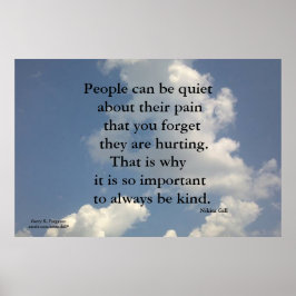 PÓSTER LA GENTE PUEDE SER TRANQUILA NIKITA GILL POSTER