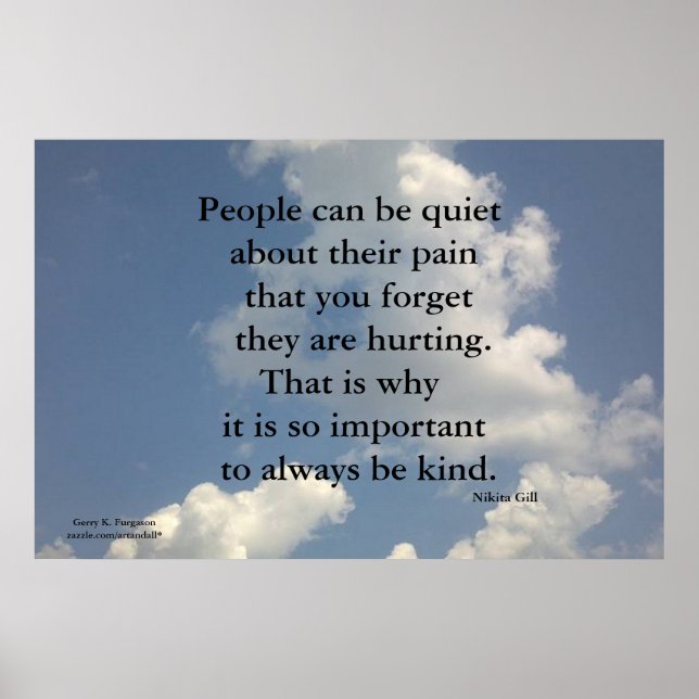 PÓSTER LA GENTE PUEDE SER TRANQUILA NIKITA GILL POSTER (Frente)