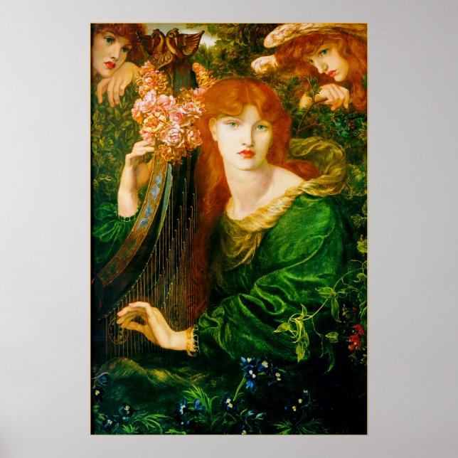 Póster La Ghirlandata Poster por Dante Gabriel Rossetti (Frente)