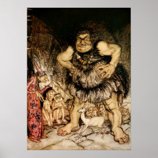 Póster La gigantesca Galligantua y el malvado viejo mago