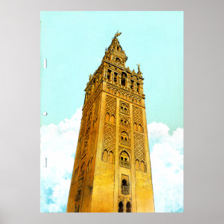 Póster La Giralda de Sevilla - Fondo Don Quijote