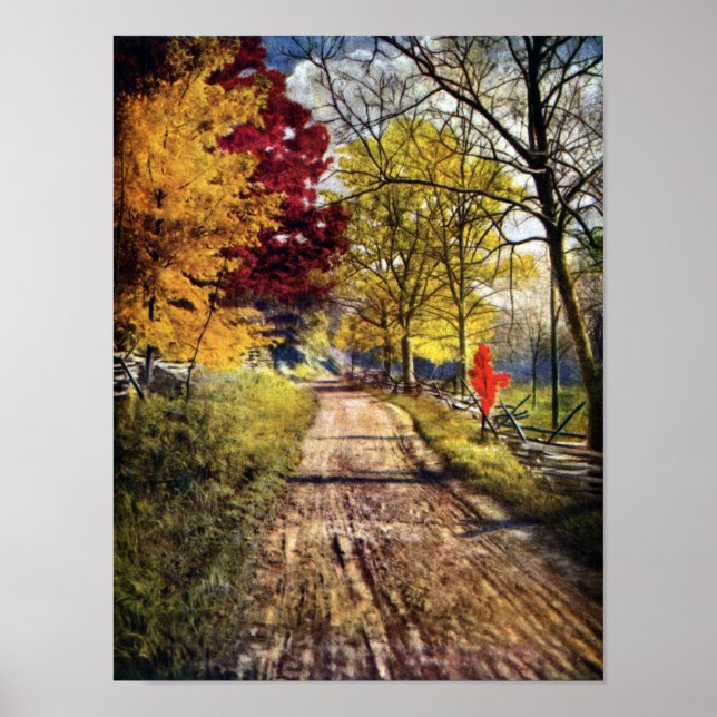 Póster La gloria de los árboles del otoño (Frente)