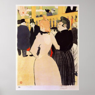 Póster la Goulue y su hermana de Toulouse-Lautrec