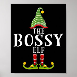 Póster La graciosa armonía de Bossy Elf con las navidades