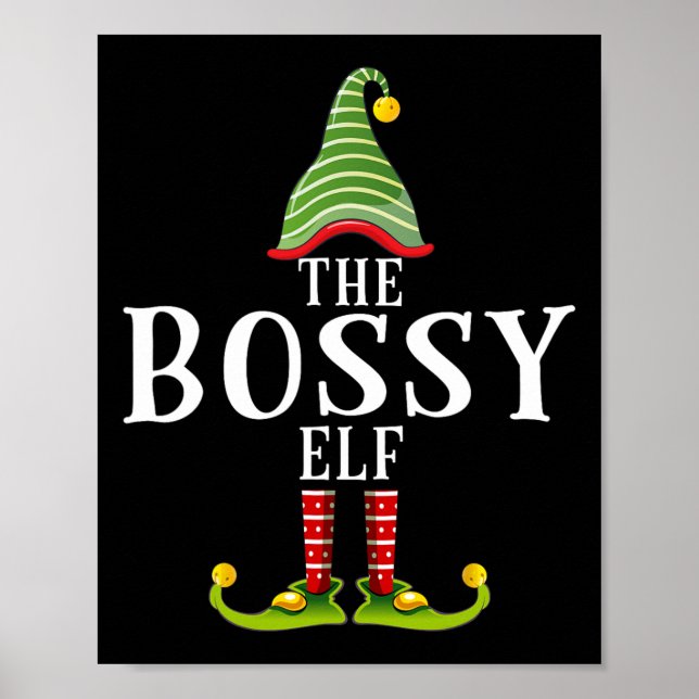 Póster La graciosa armonía de Bossy Elf con las navidades (Frente)